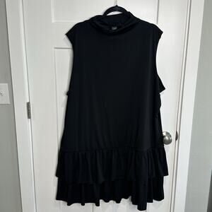 Wild Fable Black Trapeze Tiered Sleeveless Dress Size 4X Corpcore Sexy Stretch
